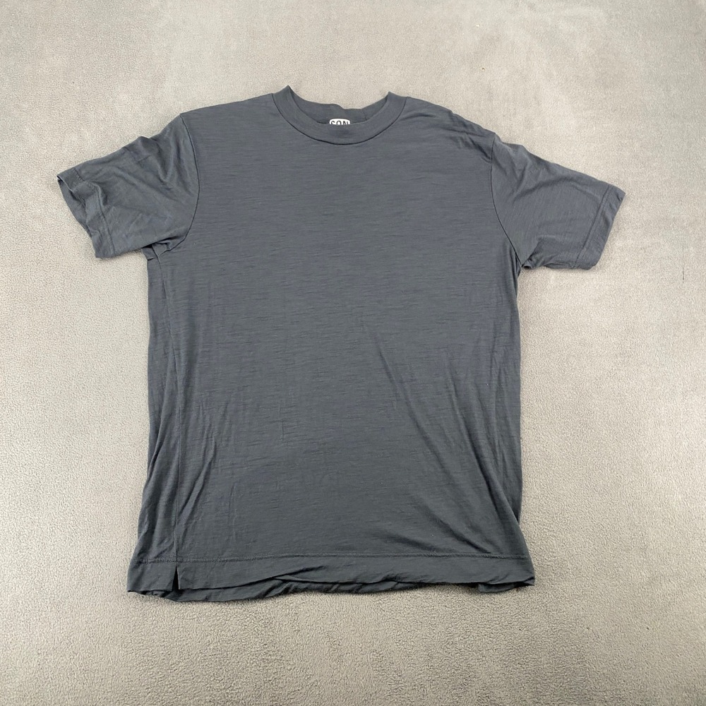SON of a TAILOR Mens 100% Merino Wool T-Shirt Charcoal Gray Short Sleeve Tee